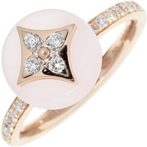 Louis Vuitton Louis Vuitton Pink Opal Diamond Ring Metal Ring